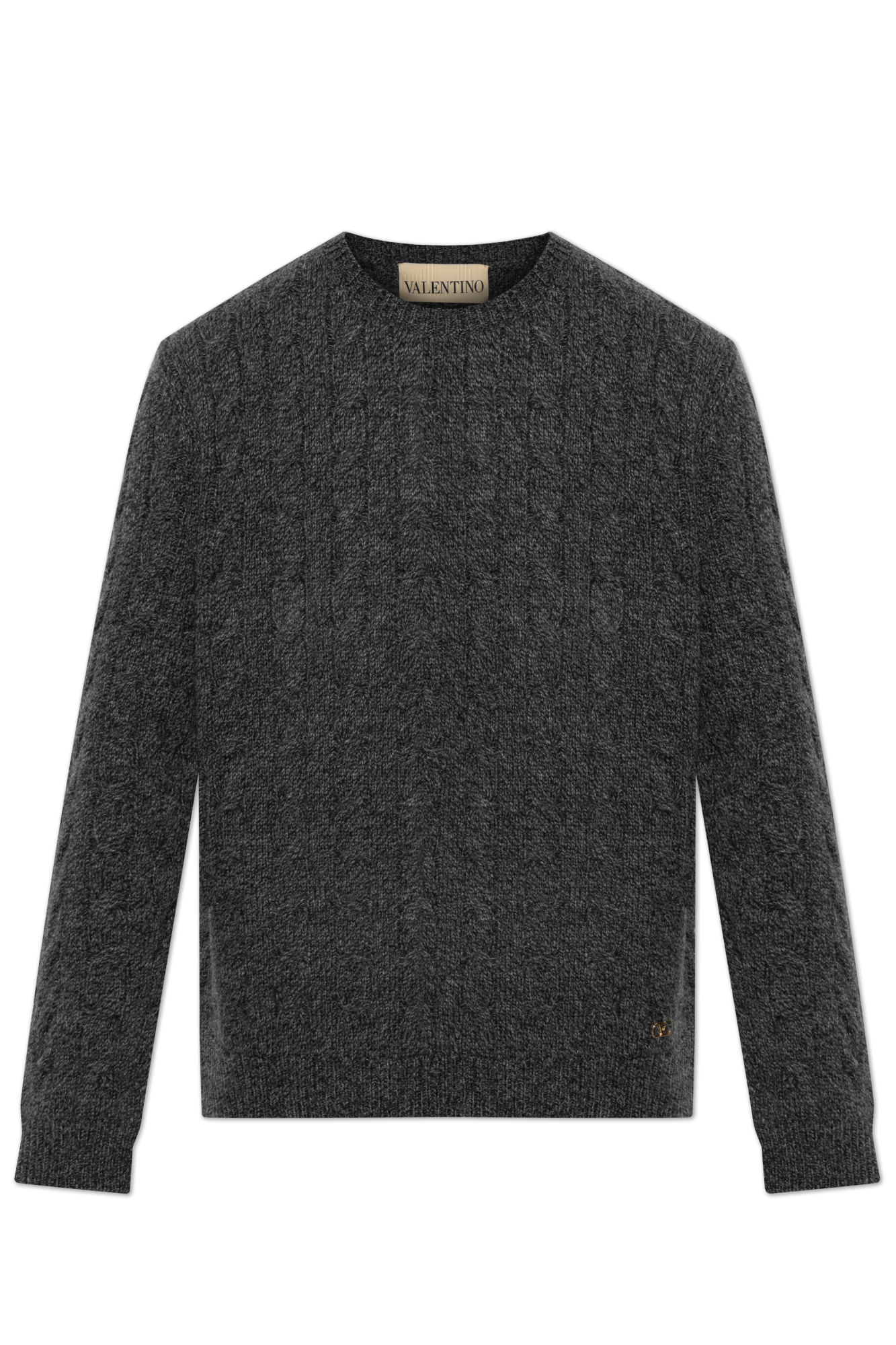 Grey Wool sweater with decorative knit Valentino Garavani - Vitkac